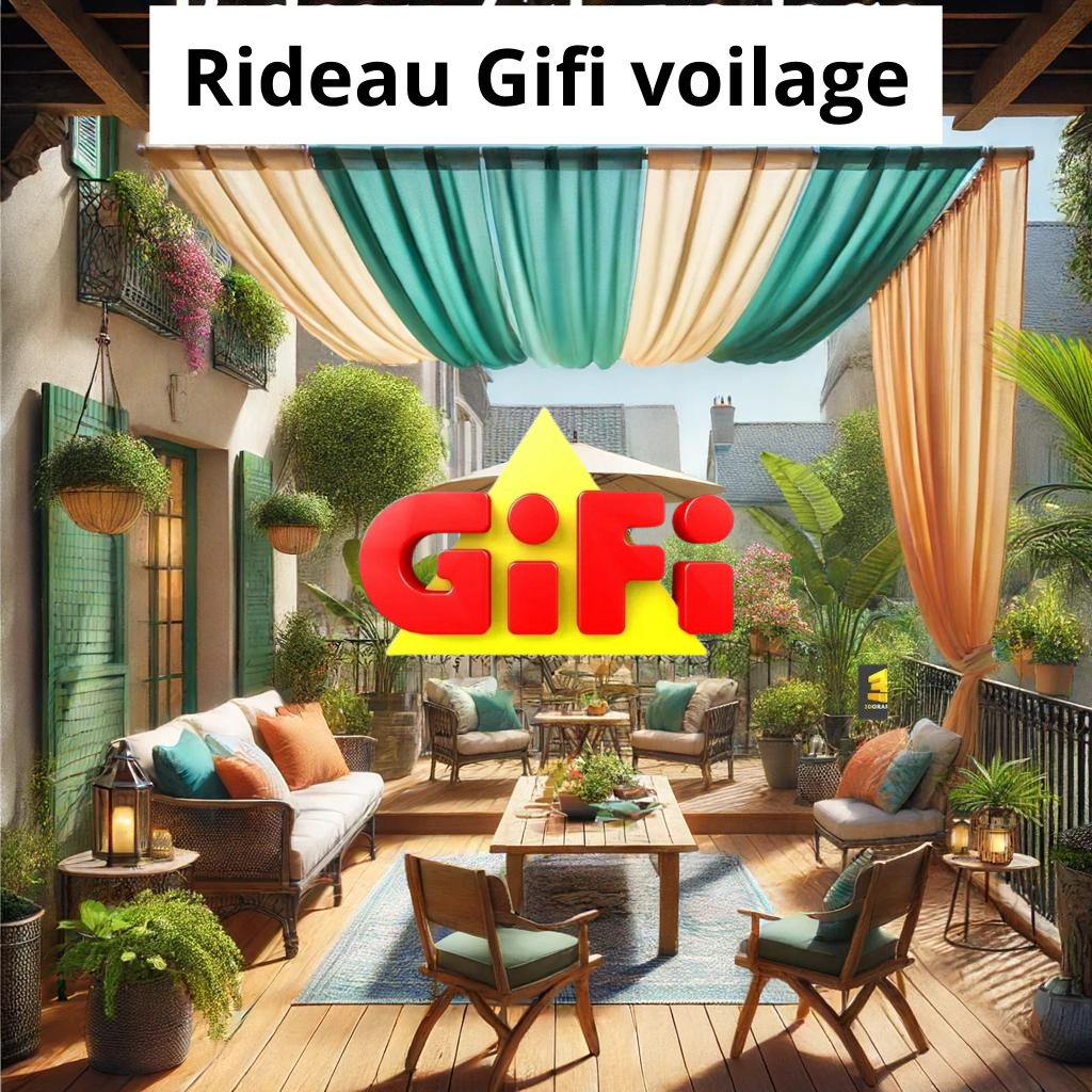 Rideau Gifi Voilage : ajoutez de l'ombre à votre terrasse